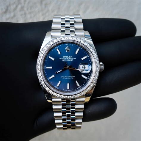 rolex oyster perpetual datejust blue dial|rolex datejust 41 blue fluted.